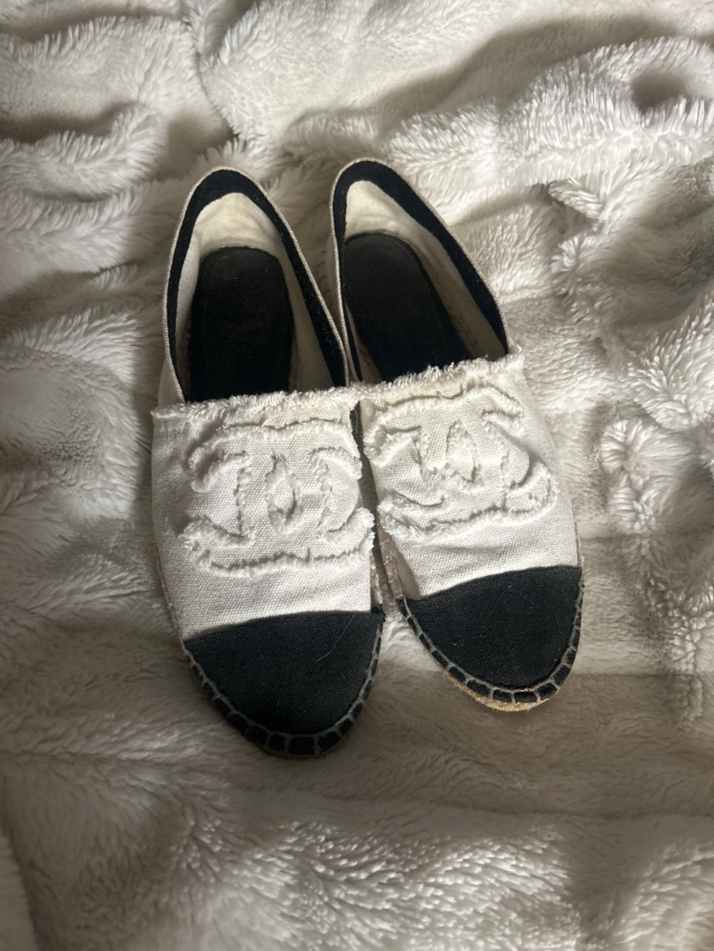 Chanel slip on espadrilles